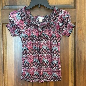 Geometric Pattern Junior Girl’s Top, Small